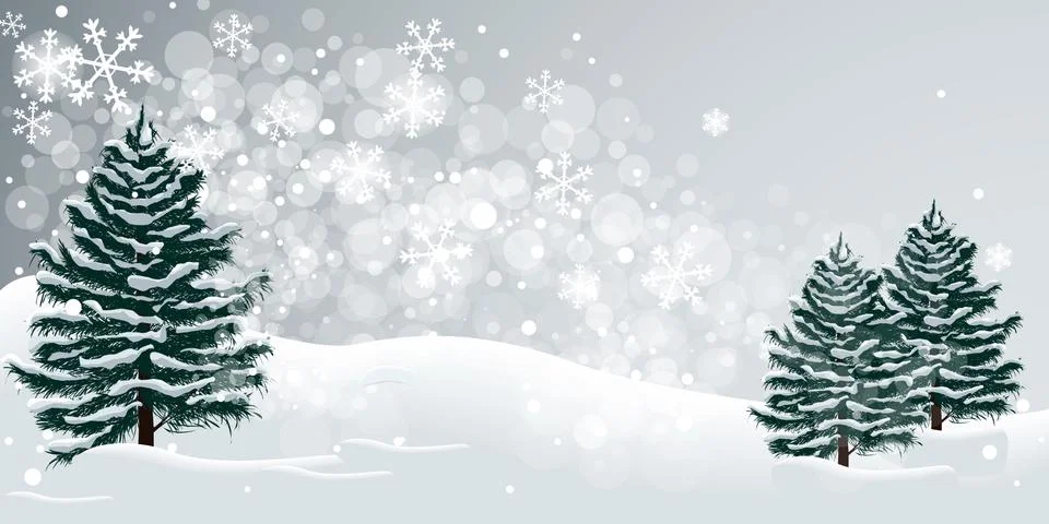 Winter snow background Stock Illustration