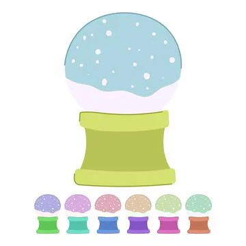 Winter snow ball vector cartoon graphic Stock Illustration