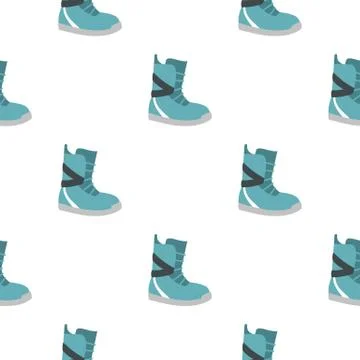 Winter snow boot pattern seamless Stock Illustration