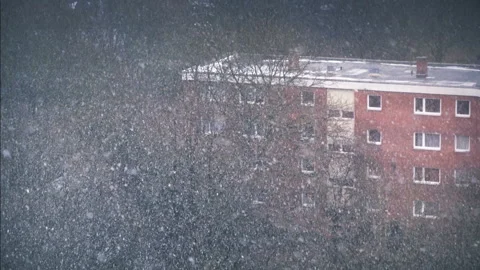 Winter snow-capped city view. Winter city. Germany Stock Footage 98722307