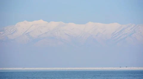 Winter Snow Capped Mountains Video stock 22070266