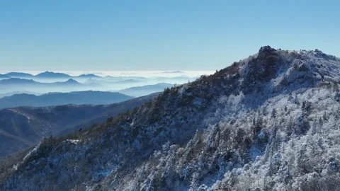 Winter snow covered mountains Video stock 303882512