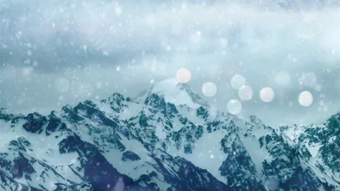 Winter Snow Fall Background 4K Animation - Happy Christmas Theme Winter Snowf Stock Footage 222033867