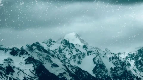 Winter Snow Fall Background 4K Animation - Happy Christmas Theme Winter Snowf Stock Footage 222033868
