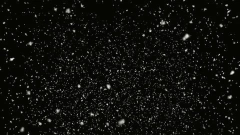 Winter snow falling on black background Stock Footage 161635827