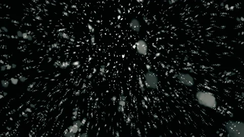Winter snow falling on black background Stock Footage 165570863