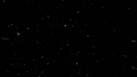 Winter snow falling snow isolated on a black background Stock Footage 160559982