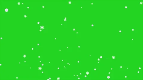 Winter snow flake falling on green screen Stock Footage 323785272
