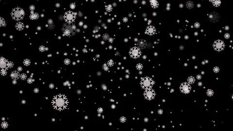 Winter snow flakes overlay background particles animation Stock Footage 259184180