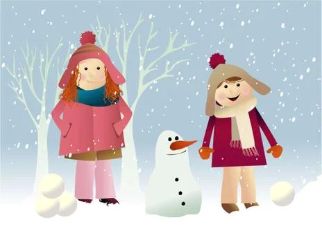 Winter snow games Stock Illustration