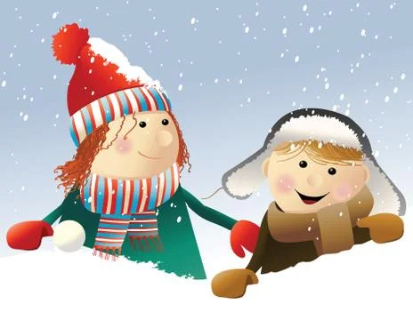 Winter snow games Stock Illustration