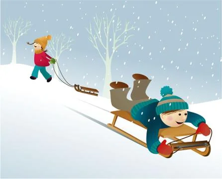 Winter snow games Stock Illustration