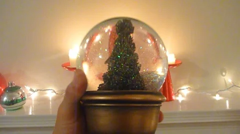 Winter Snow Globe Stock Footage 8914343