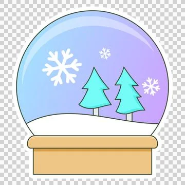 Winter snow globe Stock Illustration