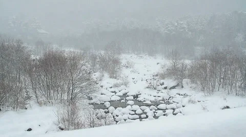 Winter snow landscape. Stock Footage 35204265
