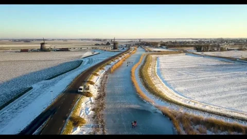 Winter snow leatherland Video stock 274414645