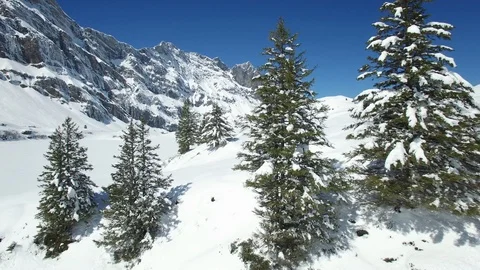 Winter Snow Mountain Landscape Background Stock Footage 86863770