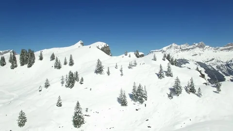 Winter Snow Mountain Landscape Background Stock Footage 86863982