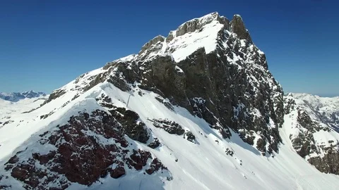 Winter Snow Mountain Landscape Background Stock Footage 86864311
