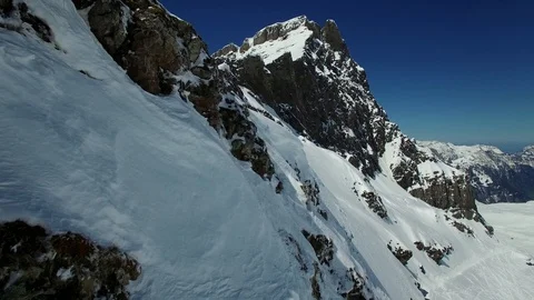 Winter Snow Mountain Landscape Background Stock Footage 86865961