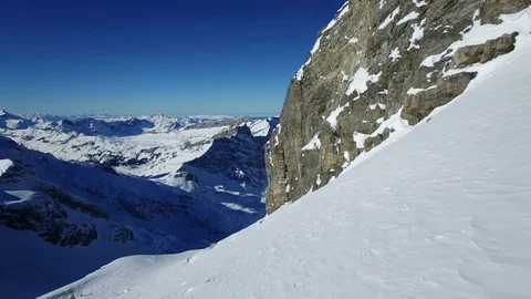Winter Snow Mountain Landscape Background Stock Footage 86868339