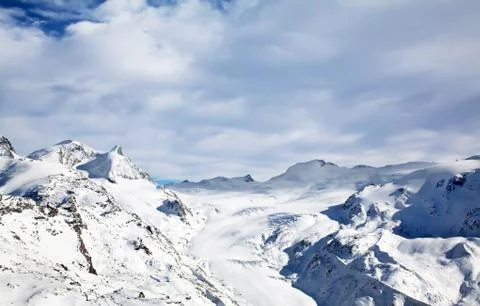 Winter snow mountain 스톡 사진