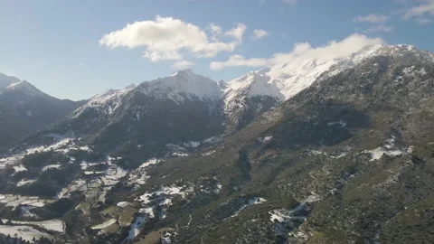Winter snow mountains with trees Stock Footage 167315093