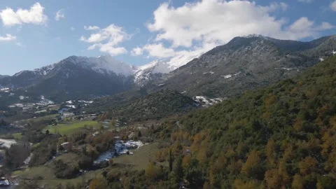 Winter snow mountains with trees Stock Footage 167315129