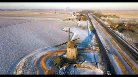 Winter snow Netherland Stock-Footage 274414651