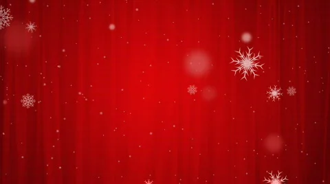 Winter Snow on Red Background Stock Footage 589972