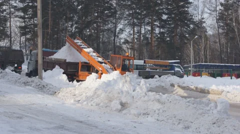 Winter Snow Removal 01 Stock Footage 33887969