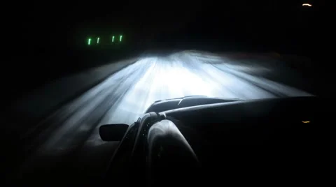 Winter snow road. Time Lapse video from the top of SUV 스톡 동영상 34448461