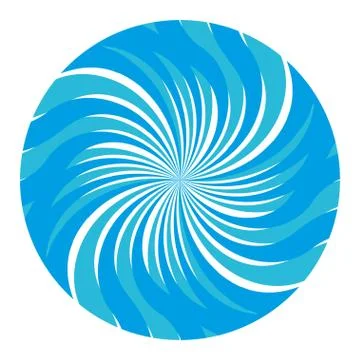 Winter snow round sunburst vector blue background Illustrazione stock