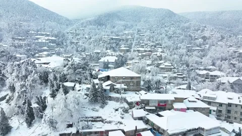 Winter snow scene of Mountain Lu 5A National Park Scenic Area 库存影片 228844477