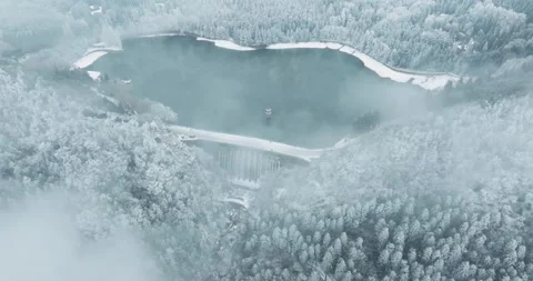 Winter snow scene in Mountain Lu National Park Scenic Area Stock Footage 260107470