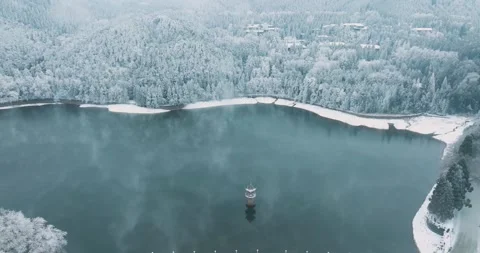 Winter snow scene in Mountain Lu National Park Scenic Area Stock Footage 260107544