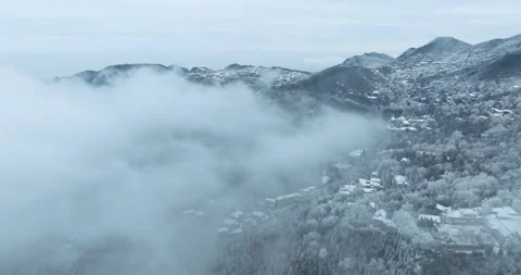 Winter snow scene in Mountain Lu National Park Scenic Area Stock Footage 260107836