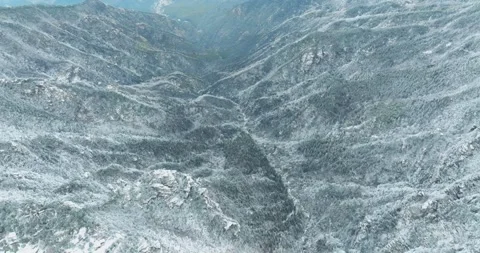 Winter snow scene in Mountain Lu National Park Scenic Area Stock Footage 260107985