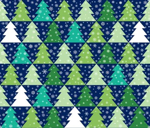 Winter snow seamless pattern. Christmas Icon Seamless Geometric Pattern Stock Illustration
