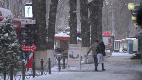 Winter snow slow motion frame Video stock 146061959