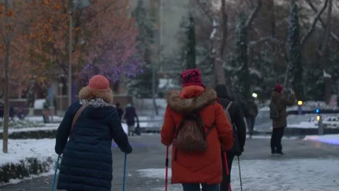 Winter snow slow motion frame Video stock 146062370