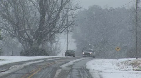 Winter Snow Storm Stock Footage 12626131