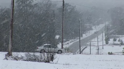 Winter Snow Storm Stock Footage 12626192