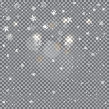 Winter snow transparent backdrop Stock Illustration