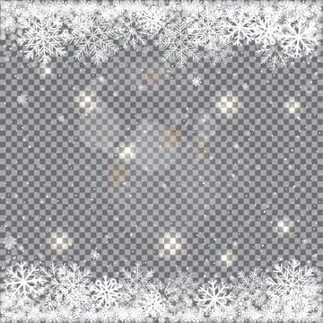Winter snow transparent background Stock Illustration