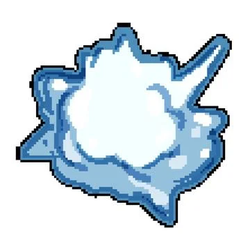 Winter snowball pixel art vector illustration Stock Illustration