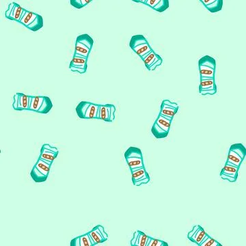 Winter snowboard isometric icon seamless pattern Stock Illustration