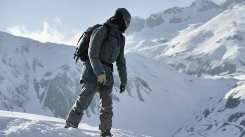 Winter Snowboard Mountain 4k Stock Footage 131891282
