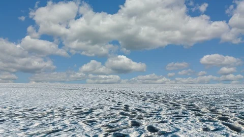 Winter snowbound plain  time lapse scene Stock Footage 101600958