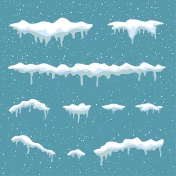 Winter snowdrift blue background Stock Illustration